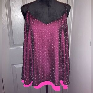Torrid size 0 navy blue and fushia camisole with hearts